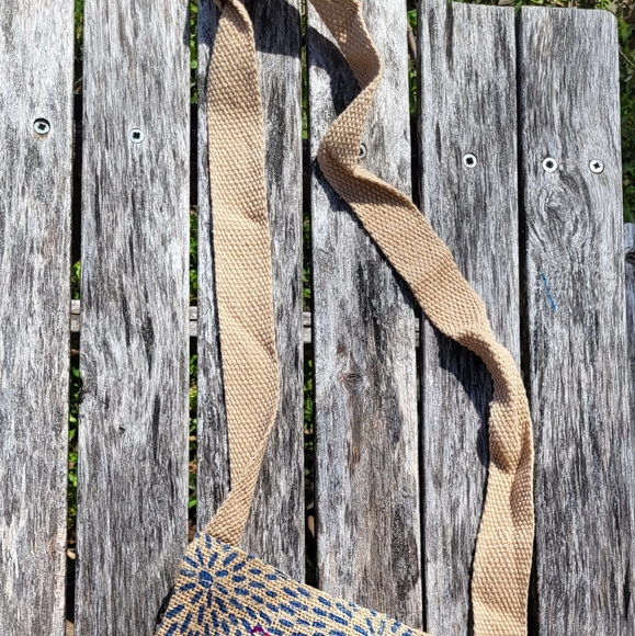 DMB Firedancer Jute Burlap Shoulder Bag Purse - Picture 7 of 7